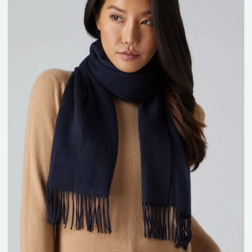 CashmereWool SIVA Navy Blue Scarf.
